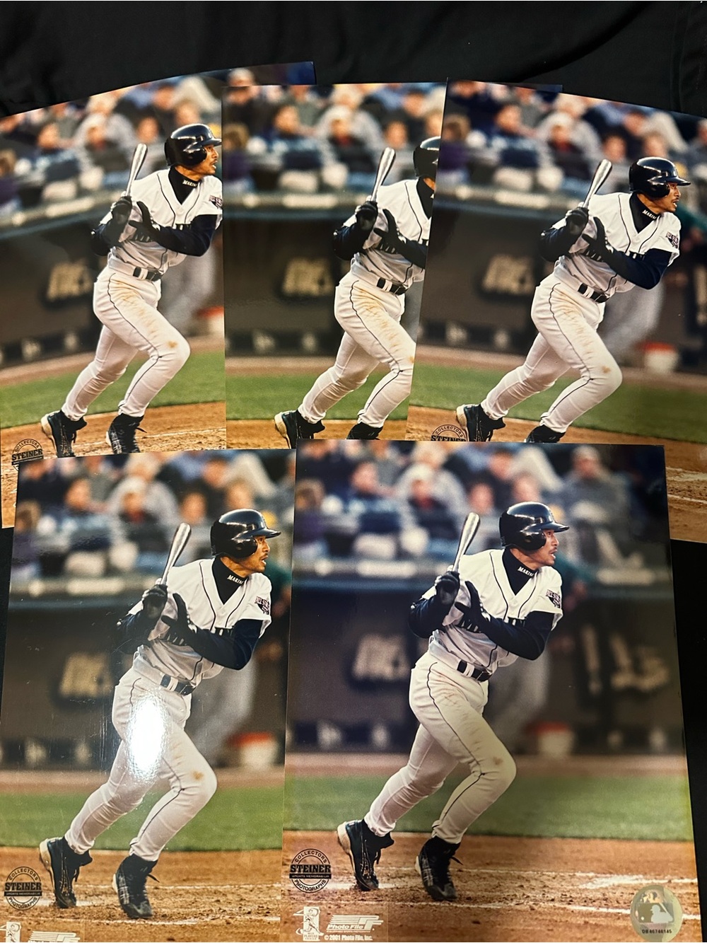 Baseball Action Photo Print - Black & White Player Image lot of 5 Ichiro Suzuki